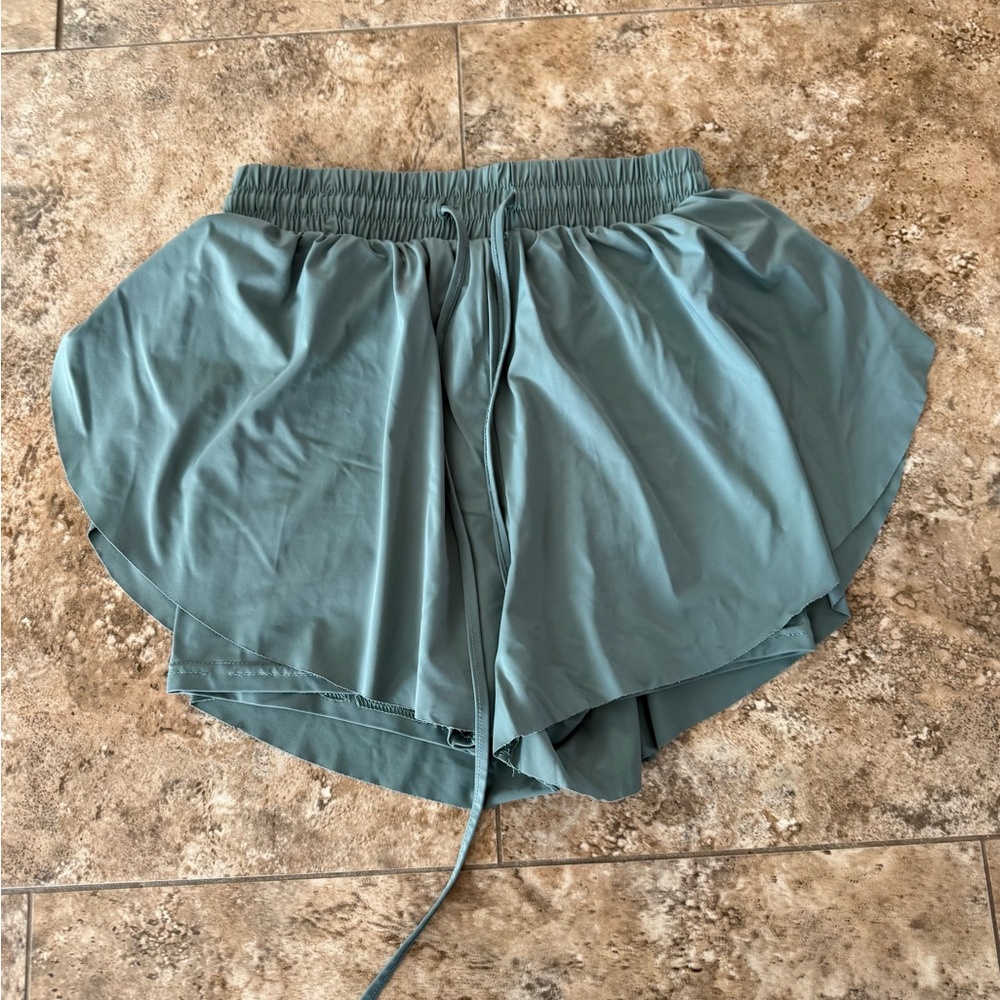 Women’s Athletic Drawstring Shorts in Teal